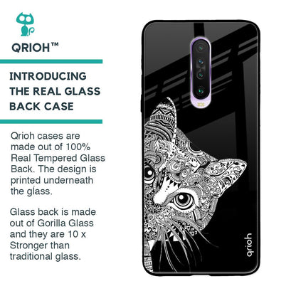 Kitten Mandala Glass Case for Poco X2