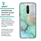 Green Marble Glass case for Poco X2