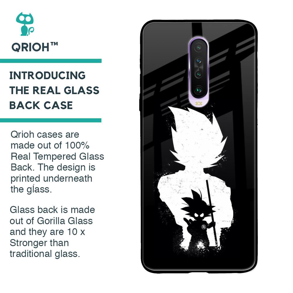 Monochrome Goku Glass Case for Poco X2