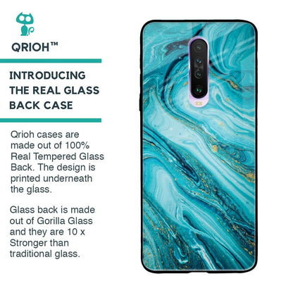 Ocean Marble Glass Case for Poco X2