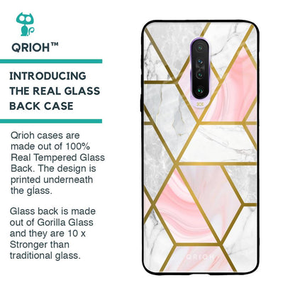 Geometrical Marble Glass Case for Poco X2
