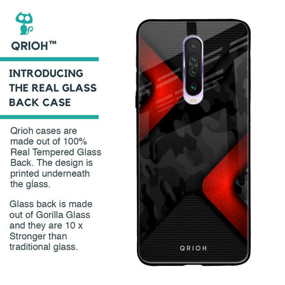 Modern Camo Abstract Glass Case for Poco X2