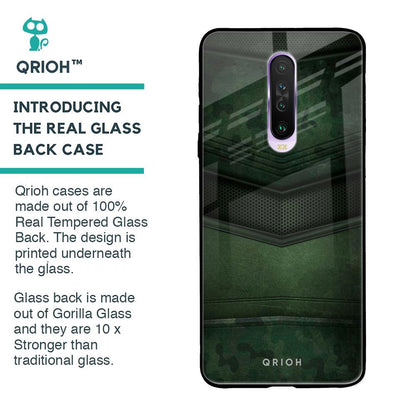 Green Leather Glass Case for Poco X2