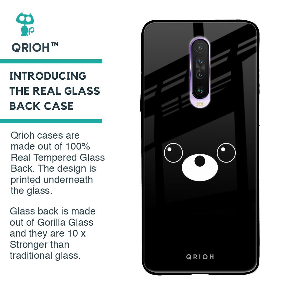 Cute Bear Glass Case for Poco X2