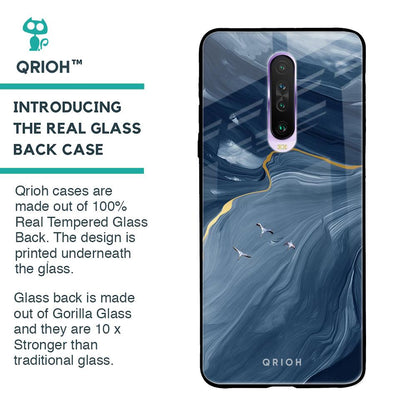 Deep Ocean Marble Glass Case for Poco X2