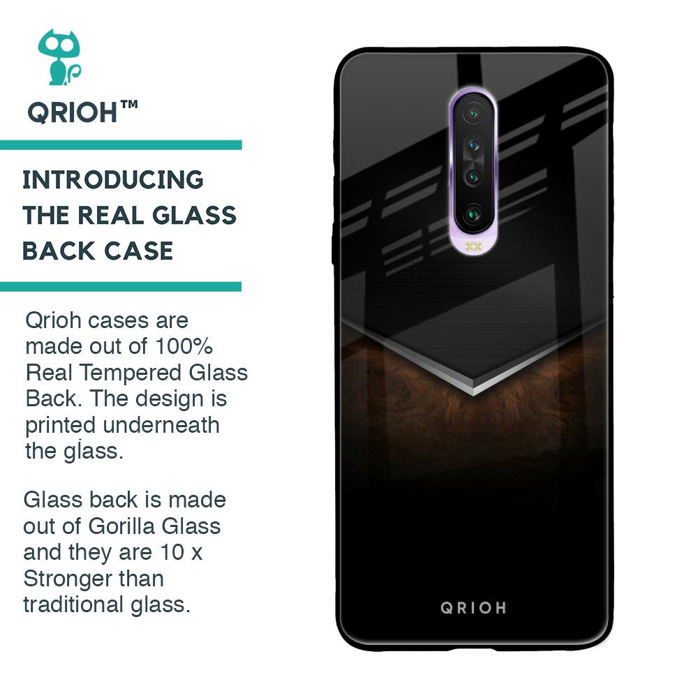 Dark Walnut Glass Case for Poco X2