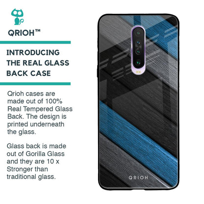 Multicolor Wooden Effect Glass Case for Poco X2