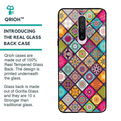 Multicolor Mandala Glass Case for Poco X2