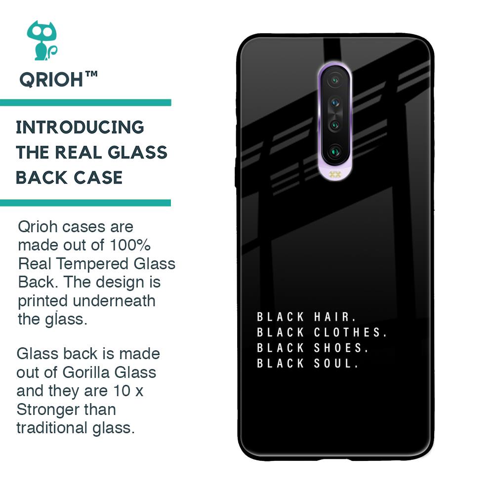 Black Soul Glass Case for Poco X2