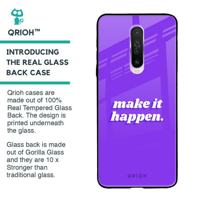 Make it Happen Glass Case for Poco X2