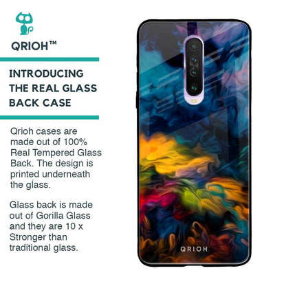 Multicolor Oil Painting Glass Case for Poco X2