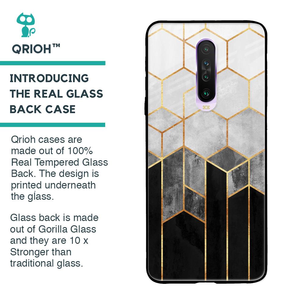 Tricolor Pattern Glass Case for Poco X2