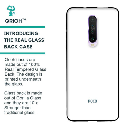 Arctic White Glass Case for Poco X2
