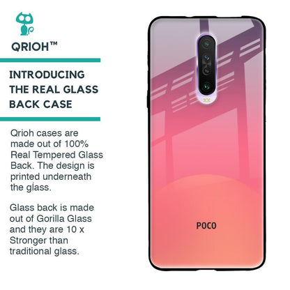 Sunset Orange Glass Case for Poco X2