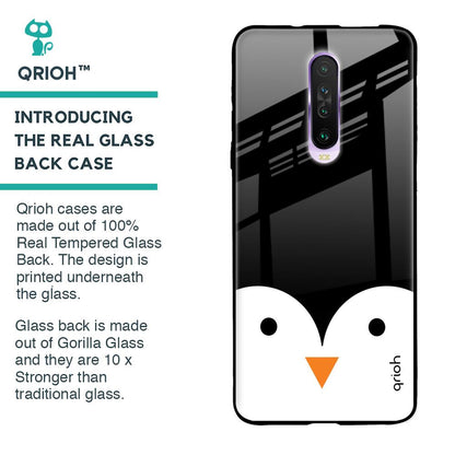 Cute Penguin Glass Case for Poco X2