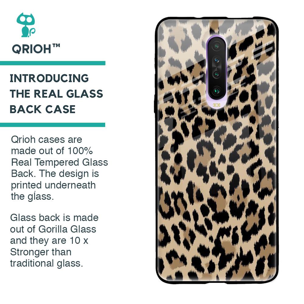 Leopard Seamless Glass Case For Poco X2