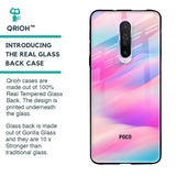 Colorful Waves Glass case for Poco X2