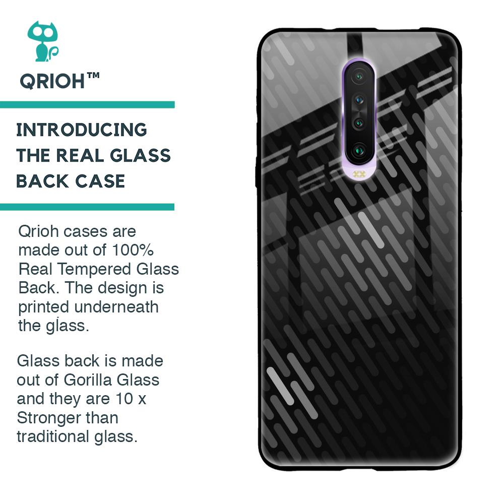 Dark Abstract Pattern Glass Case For Poco X2