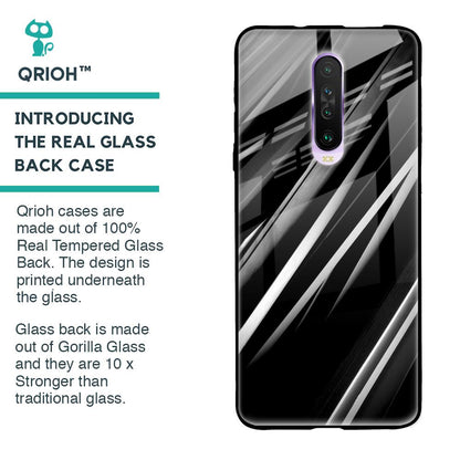Black & Grey Gradient Glass Case For Poco X2