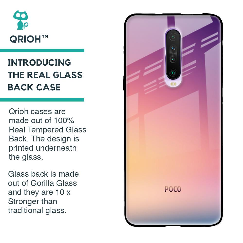 Lavender Purple Glass case for Poco X2