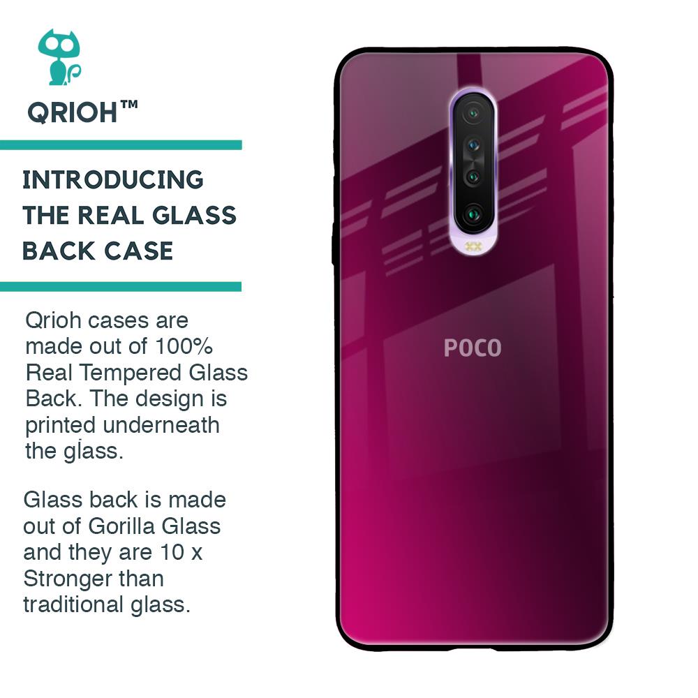 Pink Burst Glass Case for Poco X2