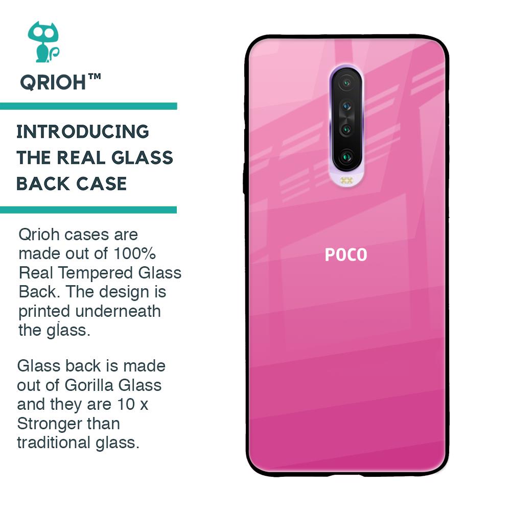 Pink Ribbon Caddy Glass Case for Poco X2