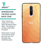 Orange Curve Pattern Glass Case for Poco X2