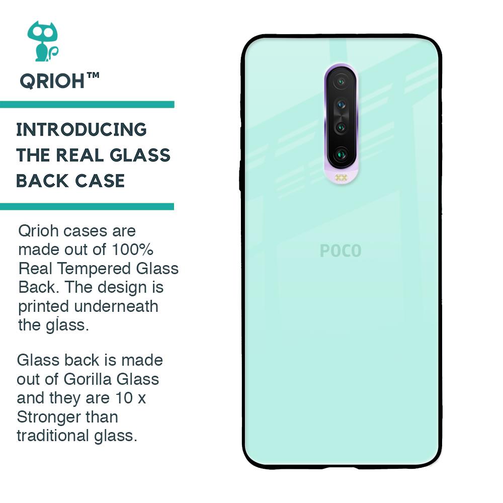 Teal Glass Case for Poco X2