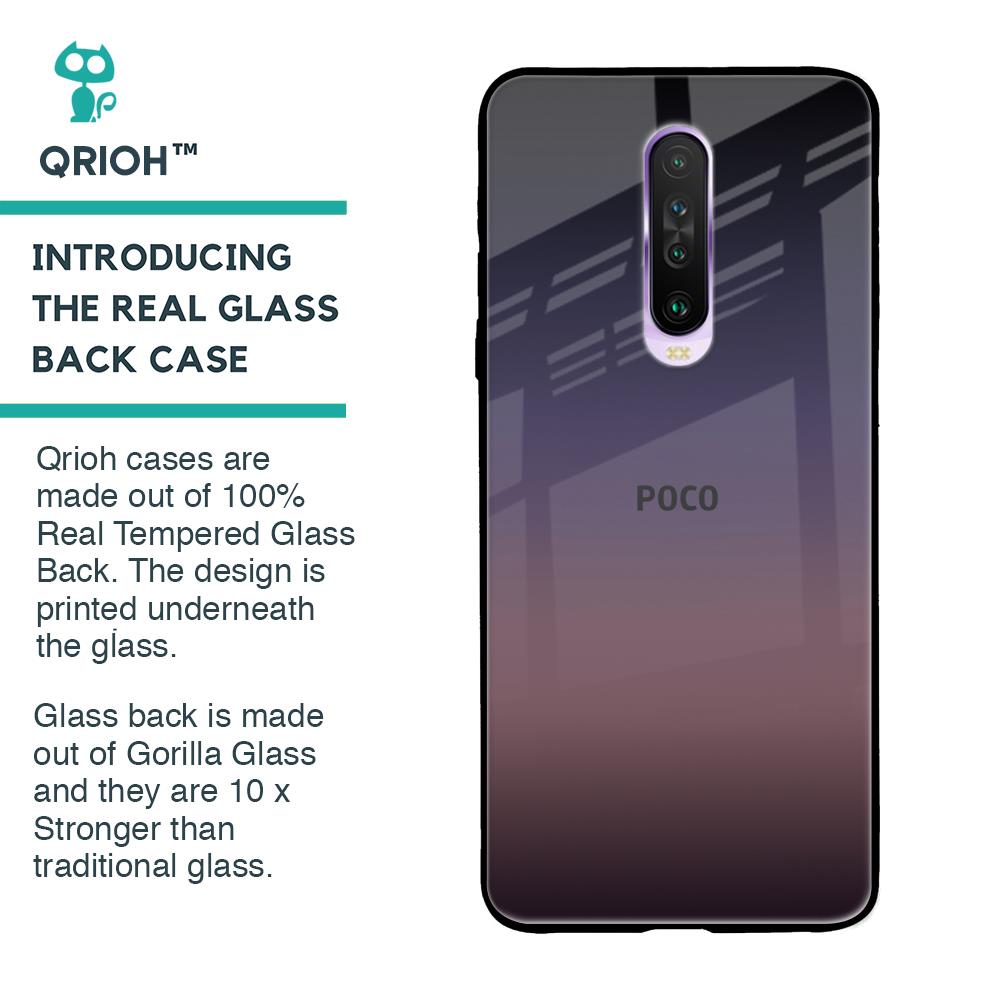 Grey Ombre Glass Case for Poco X2