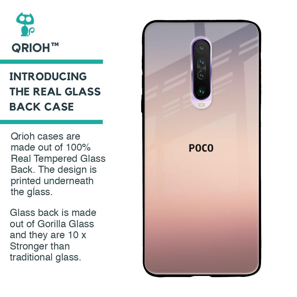 Golden Mauve Glass Case for Poco X2