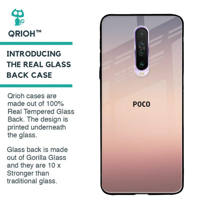 Golden Mauve Glass Case for Poco X2