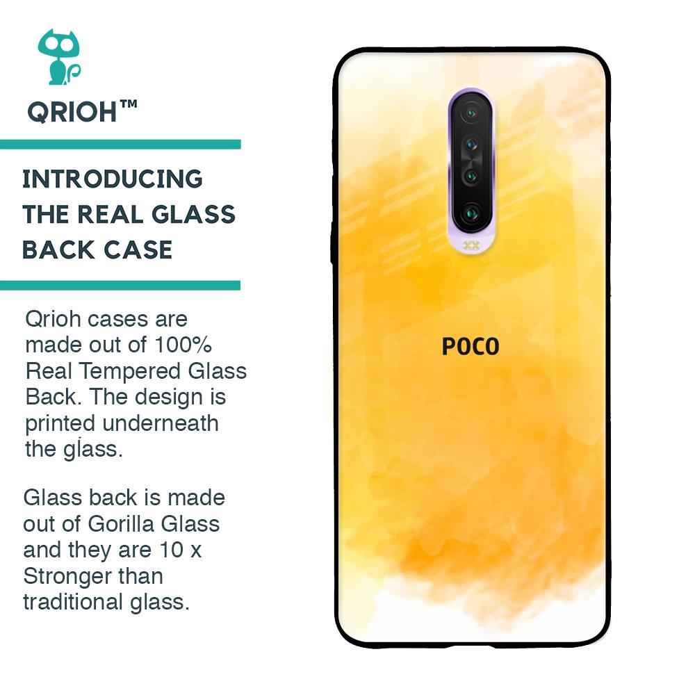 Rustic Orange Glass Case for Poco X2