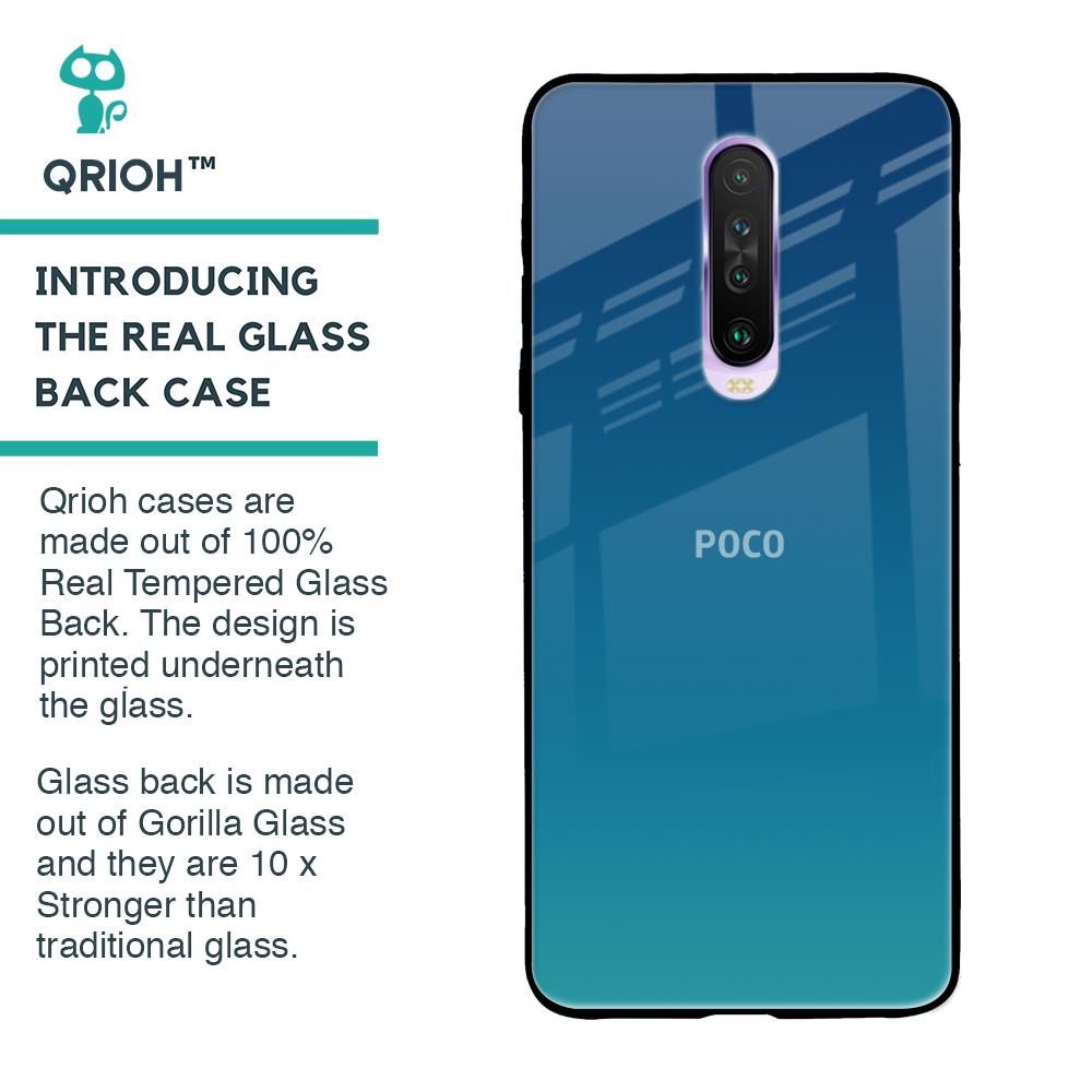Celestial Blue Glass Case For Poco X2