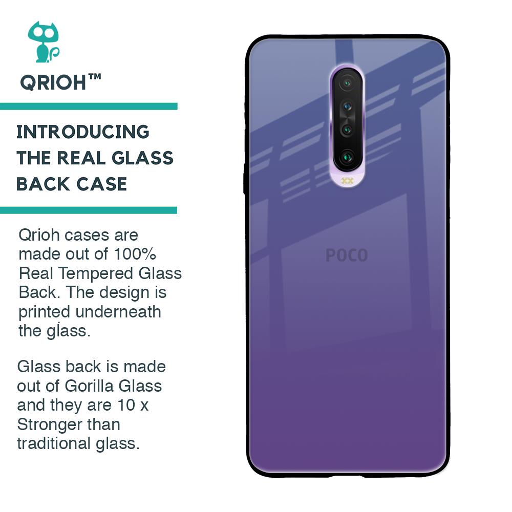 Indigo Pastel Glass Case For Poco X2