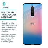 Blue & Pink Ombre Glass case for Poco X2