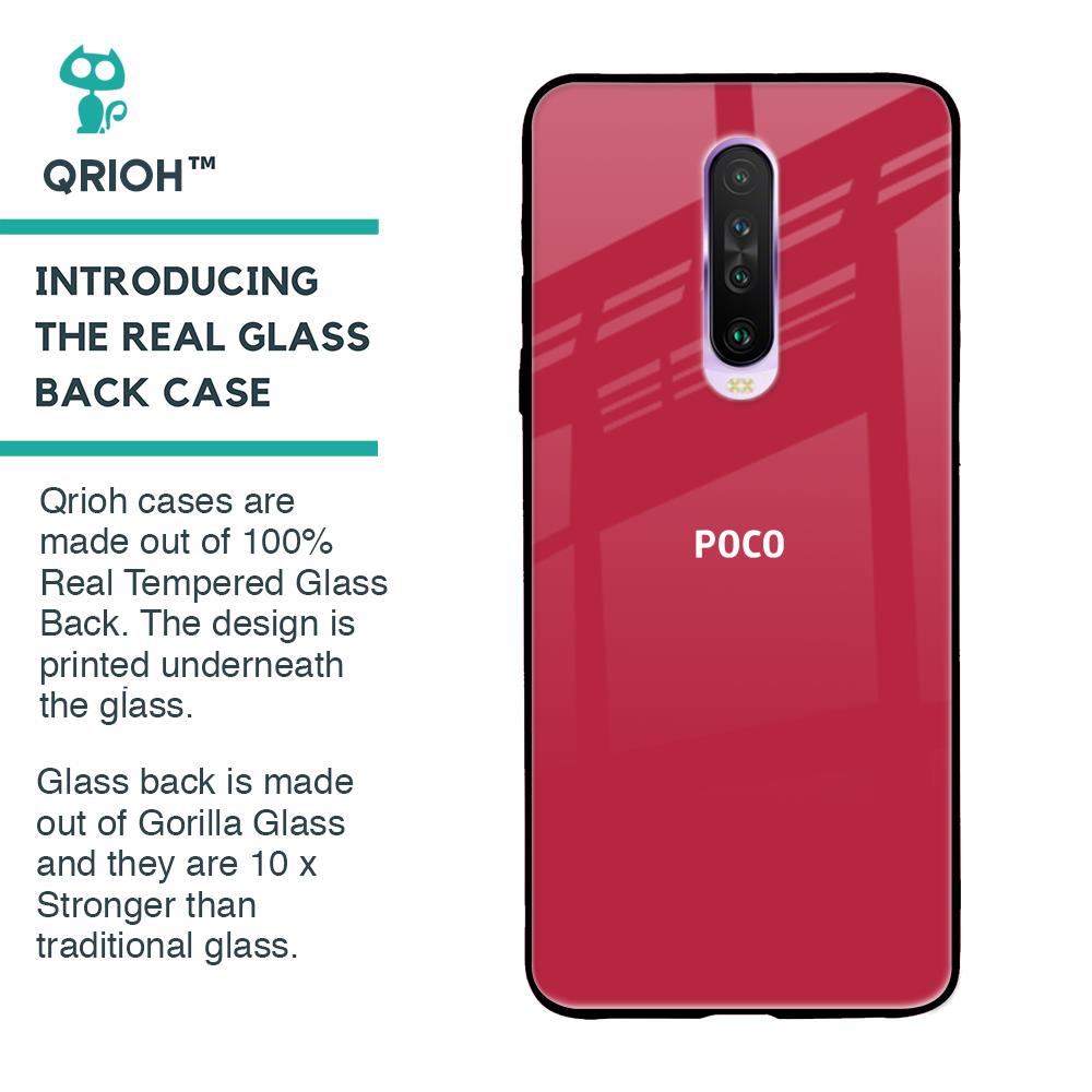 Solo Maroon Glass case for Poco X2