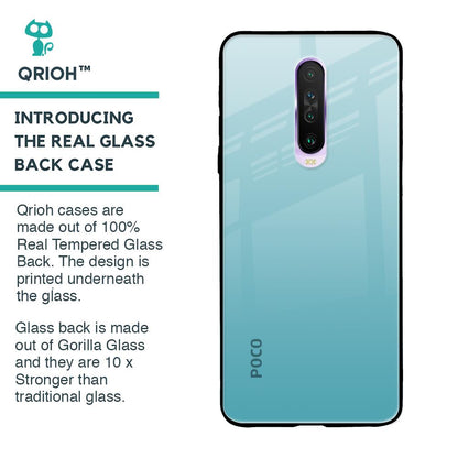 Arctic Blue Glass Case For Poco X2