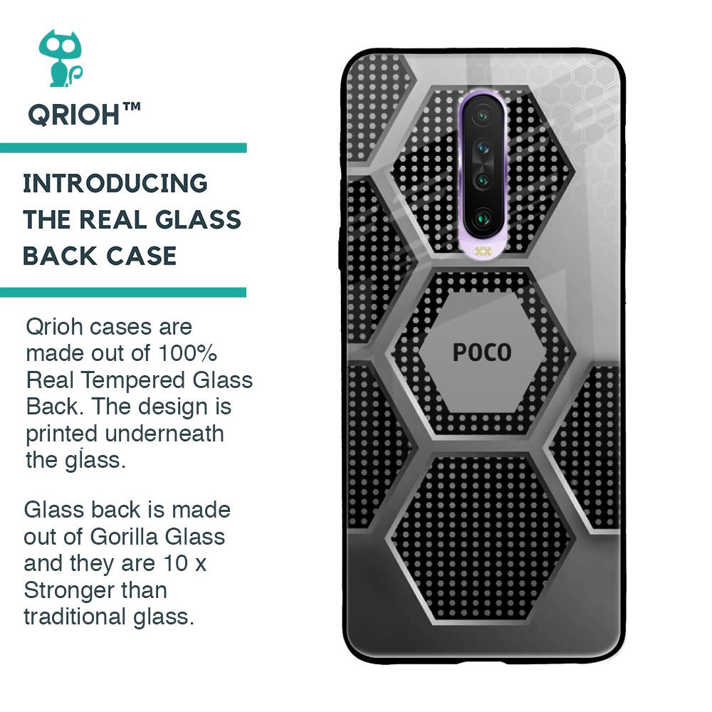 Hexagon Style Glass Case For Poco X2