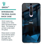 Polygonal Blue Box Glass Case For Poco X2