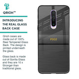 Grey Metallic Glass Case For Poco X2