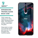 Brush Art Glass Case For Poco X2