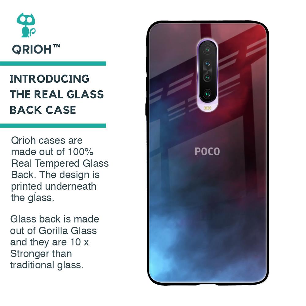 Smokey Watercolor Glass Case for Poco X2