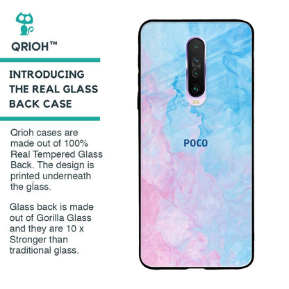 Mixed Watercolor Glass Case for Poco X2