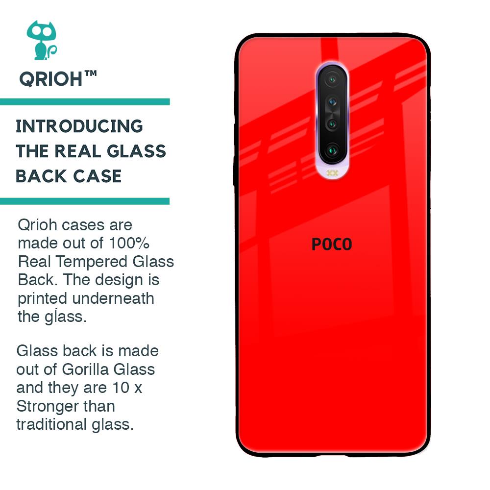 Blood Red Glass Case for Poco X2