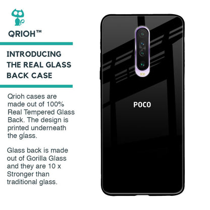 Jet Black Glass Case for Poco X2