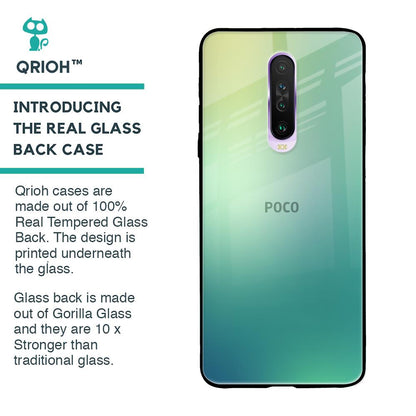 Dusty Green Glass Case for Poco X2
