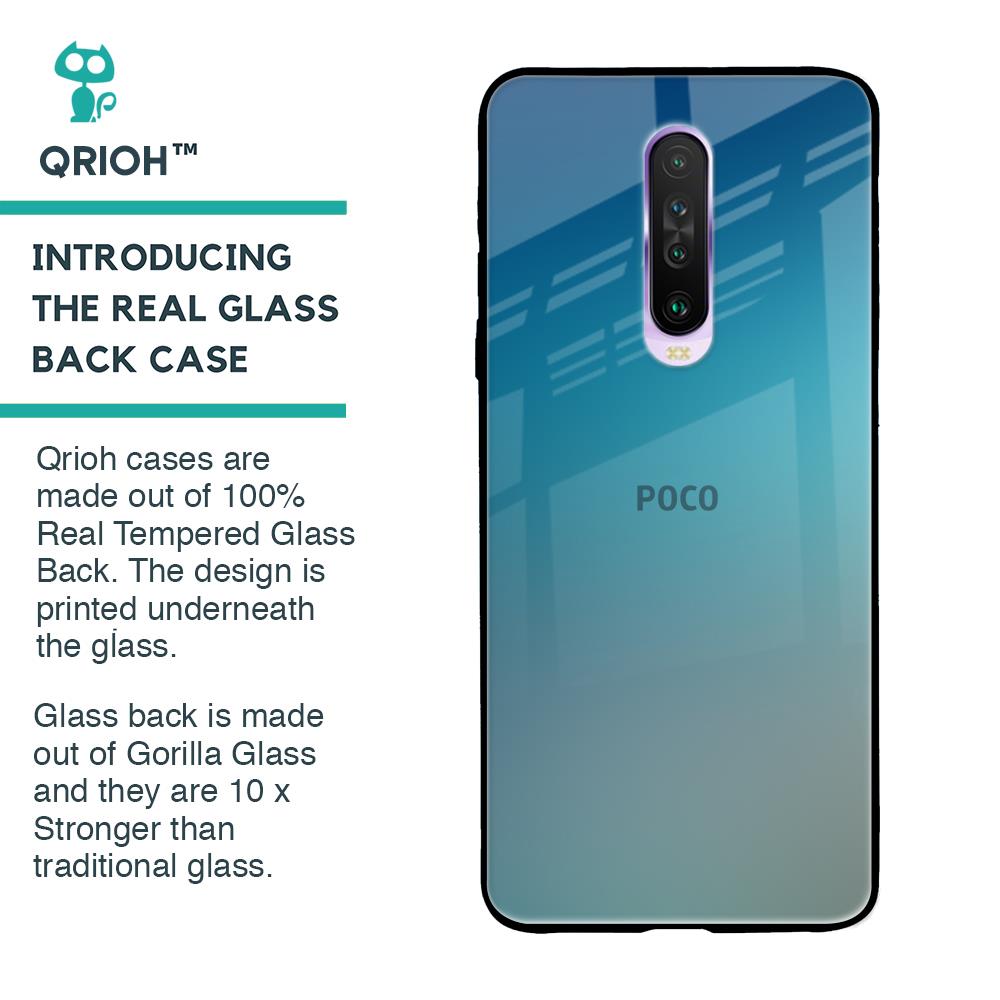Sea Theme Gradient Glass Case for Poco X2