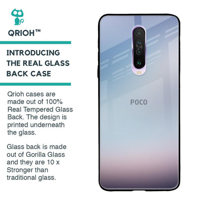 Light Sky Texture Glass Case for Poco X2