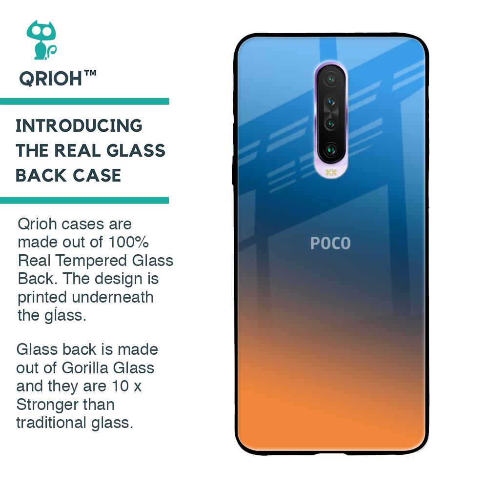 Sunset Of Ocean Glass Case for Poco X2