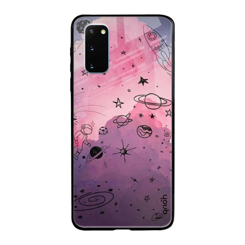 Space Doodles Samsung Galaxy S20 Glass Back Cover Online